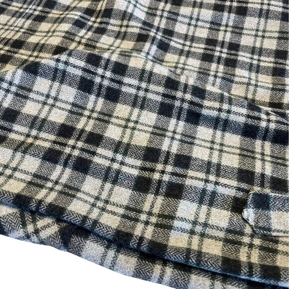 VINTAGE Plaid Fleece Button Down Long Sleeve Shirt Wool Blend Canada Men's Large - Picture 8 of 13